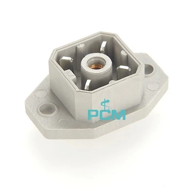 G 4 A 5 متر خاکستری DIN 4 پین سوپاپ Solenoid Valve PCB Mount Plug Power Power