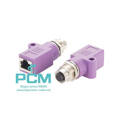 آداپتور اترنت صنعتی m12 به rj45 d-coding