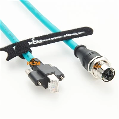 کابل اترنت M12 X-Code به RJ45 پانل